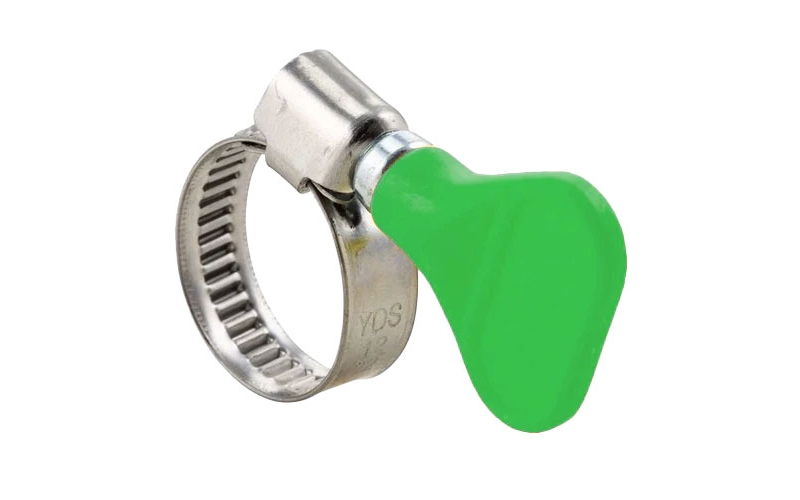 0.75-inch hose clips green